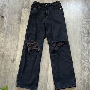 Dynamite Heidi Wide Leg Distressed Jeans